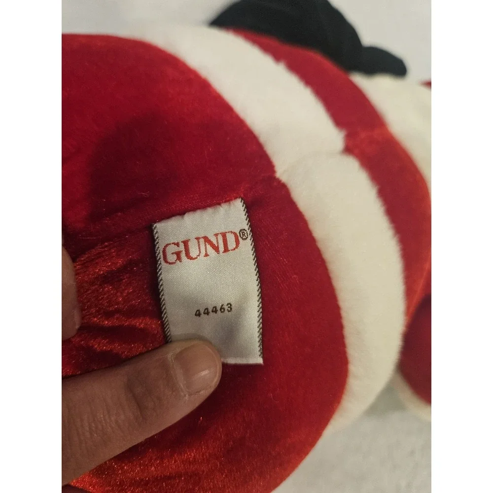 Gund 44463 Santa Claus Christmas Plush Happy Holidays Velvety Red Black